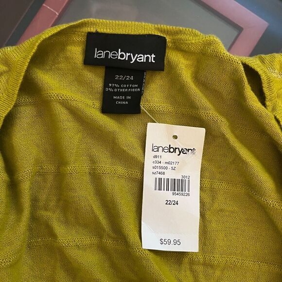 NWT Lane Bryant Greenย Tank & Cardigan Set Tankโ26/28 & Cardigan 22/24โNEW - Picture 6 of 10